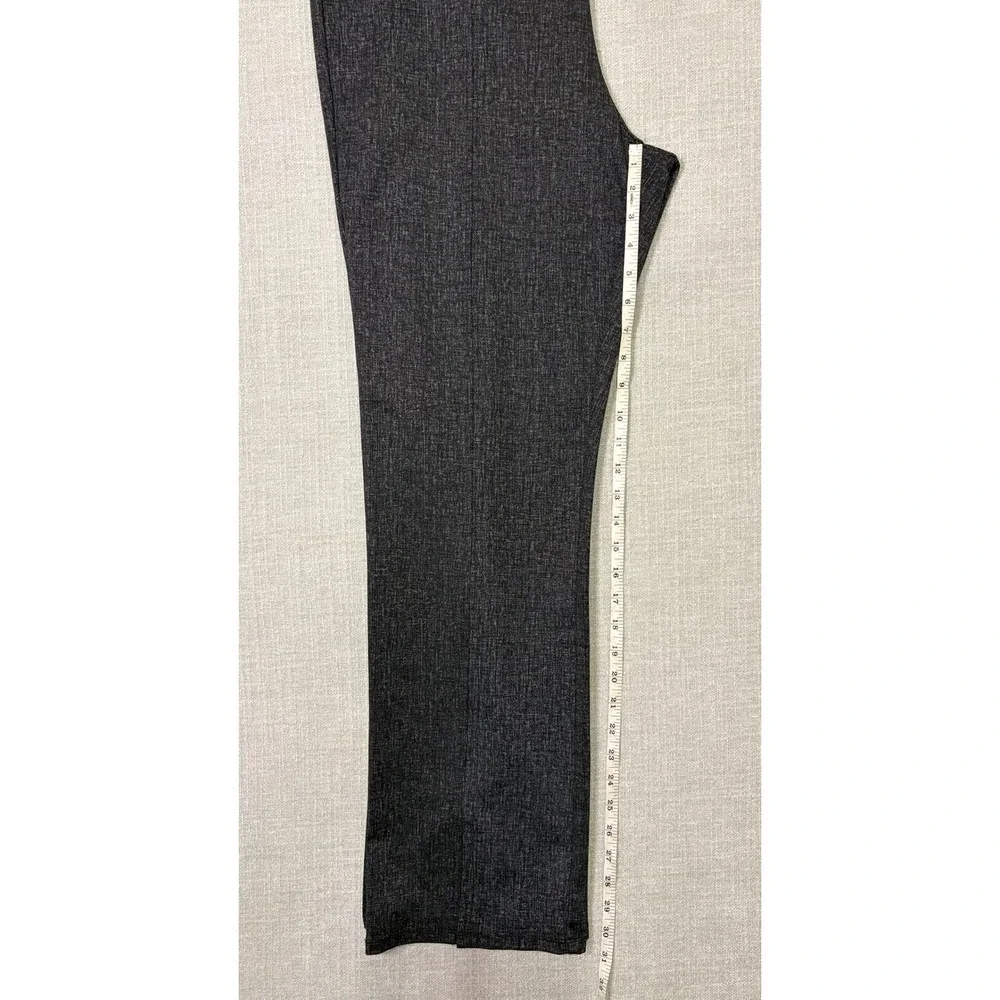 89th + Madison Womens XL Dark Grey Heathered Pull On Straight Leg Dress Pants - Picture 8 of 8